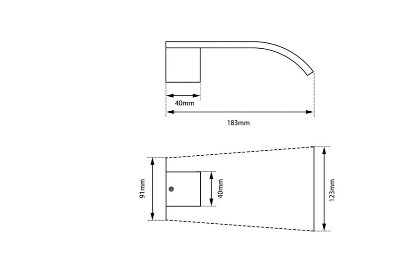 Waterfall Brushed Brass Waterfall Bathtub/Basin Wall Spout