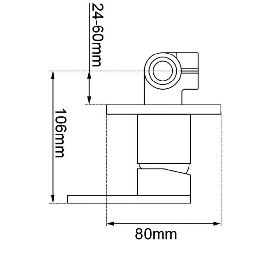 LUCID PIN Round Chrome Shower/Bath Wall Mixer(80mm Cover Plate)(color up)