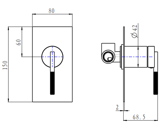 CADDENCE Series Brushed Nickel Wall Mixer