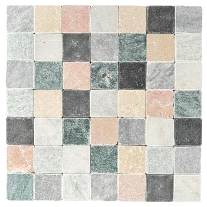 VERDE SQUARE 45 TUMBLED CHIP SIZE 45X45X10MM - VERDE SQUARE 45 TUMBLED