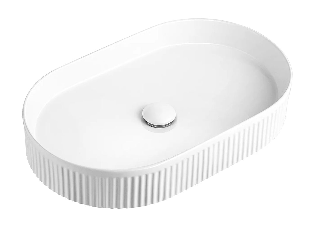 KENSINGTON 560x350x120mm OVAL BASIN GLOSS WHITE