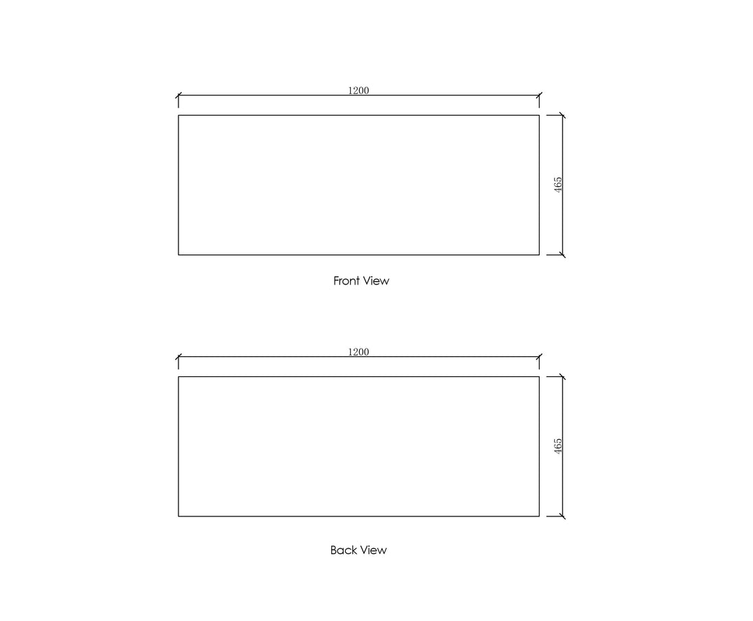 Natural Carrara Marble 1200x465x18 Top No Hole