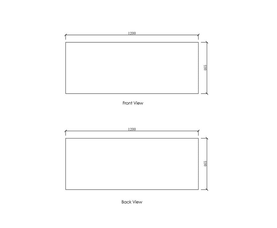 Natural Carrara Marble 1200x465x18 Top No Hole