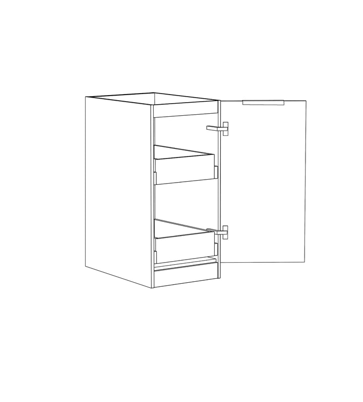 Bondi Laundry 415 Fluted White Base Cabinet with internal Drawer