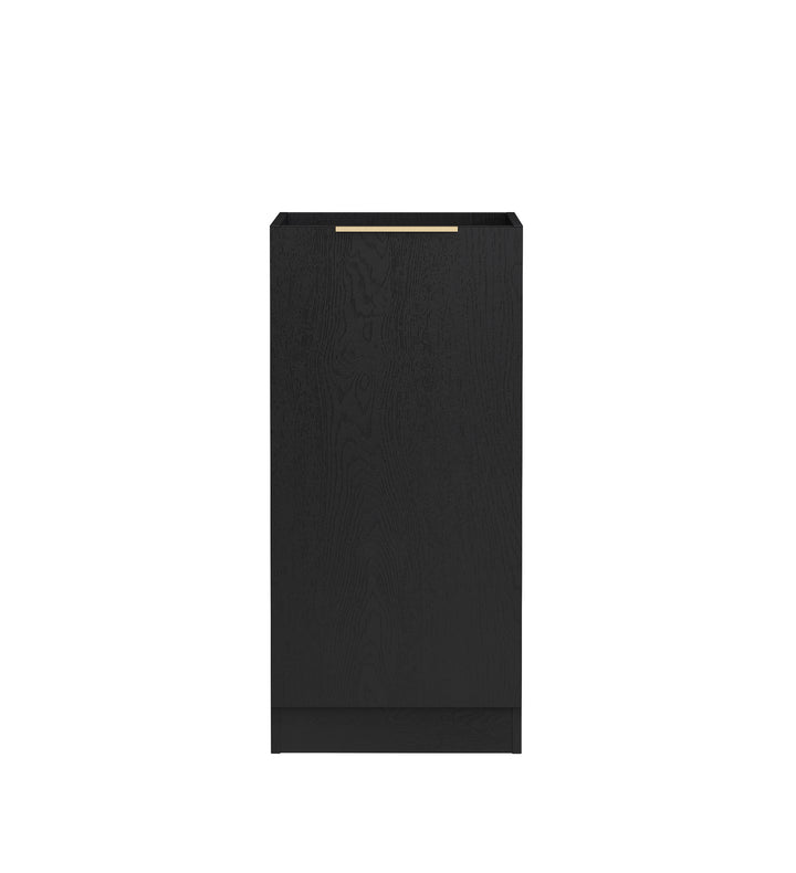 Byron/Bondi Black Oak Base Laundry Cabinet with 1060mm Natural Carrara Marble Top