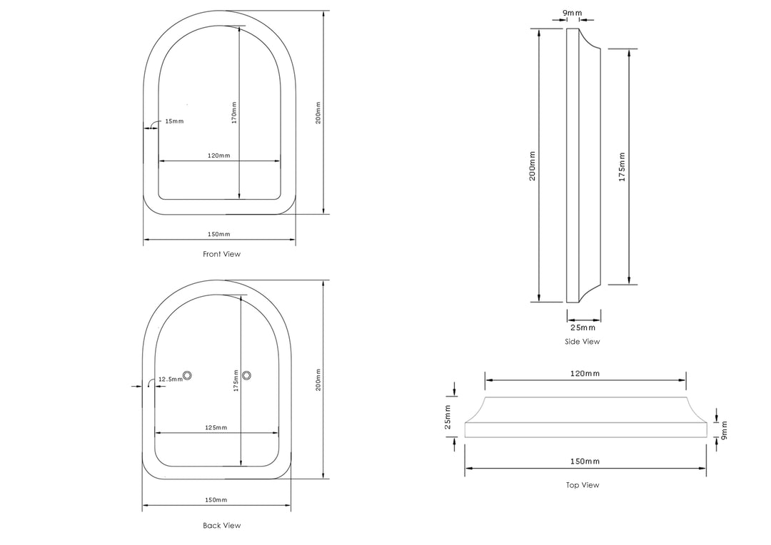 Laguna White Handle Archie Frame Only