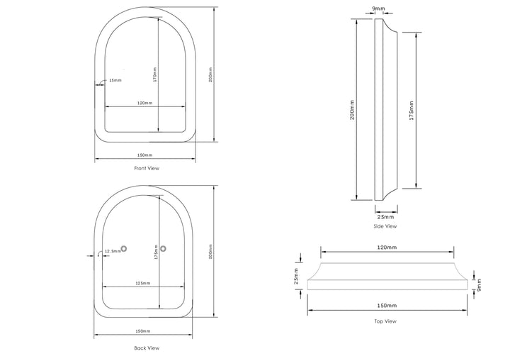 Laguna White Handle Archie Frame Only