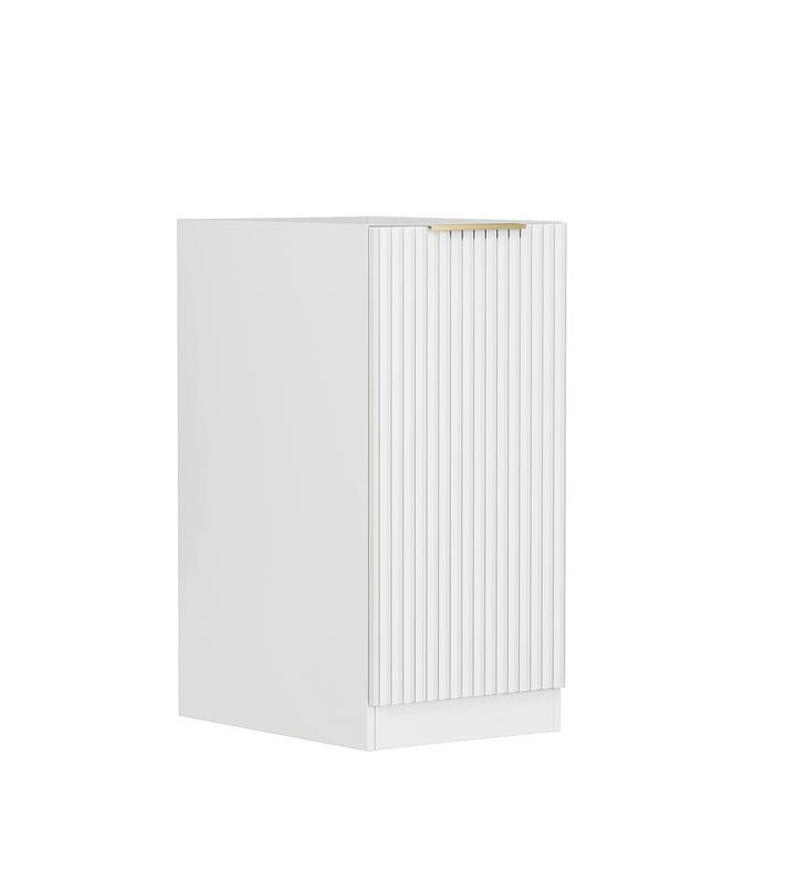 Noosa Laundry 415 Fluted White Base Cabinet