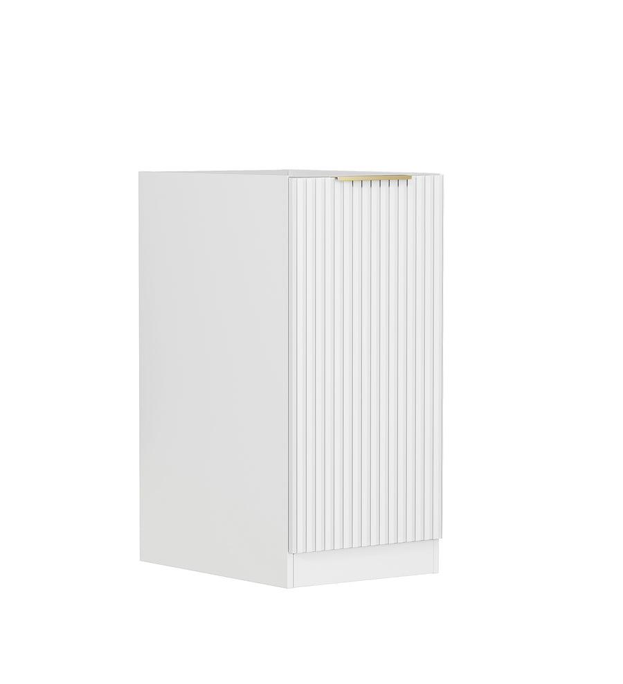 Noosa Laundry 415 Fluted White Base Cabinet