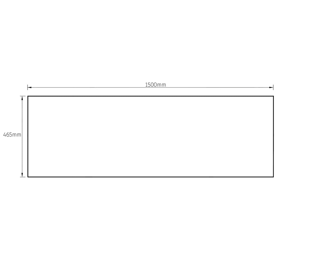 Quartz Stone 1500x465x20 Pure White No Hole