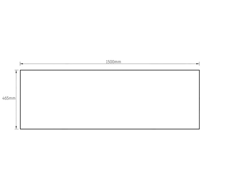 Quartz Stone 1500x465x20 Pure White No Hole