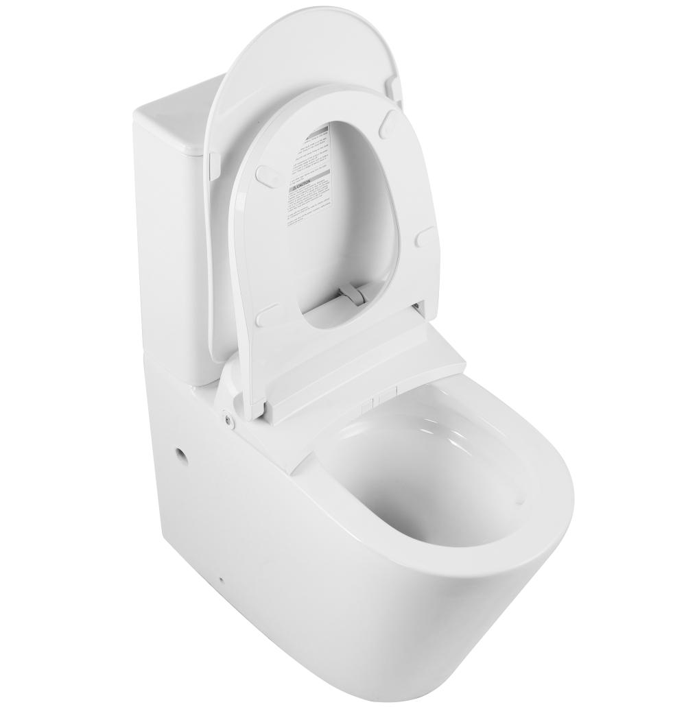 Zero Rimless Whirlpool Flushing Smart Bidet Toilet Suite