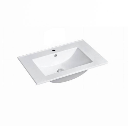 Noosa 600mm Satin White Wall Hung Vanity with Ceramic Top