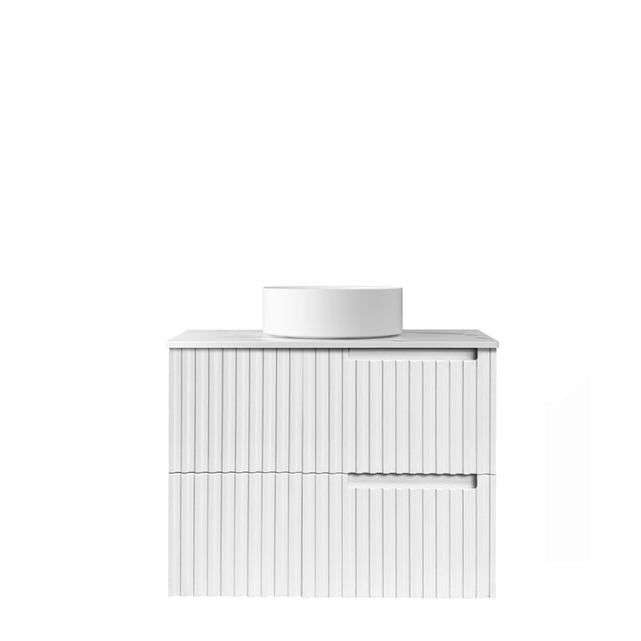 Noosa 750mm Satin White Wall Hung Cabinet Only