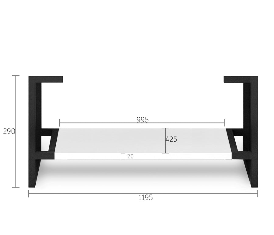 Leg Noosa 1200X450 Matte White