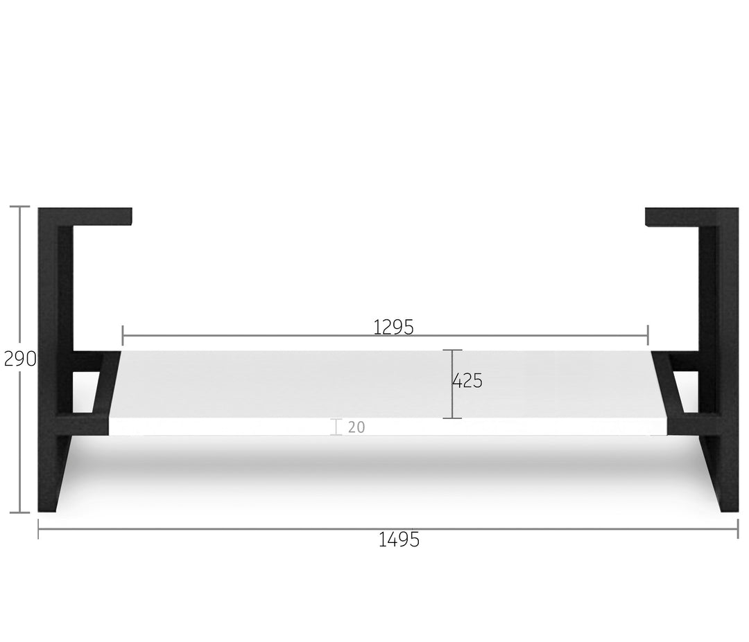 Leg Noosa 1500X450 Matte White