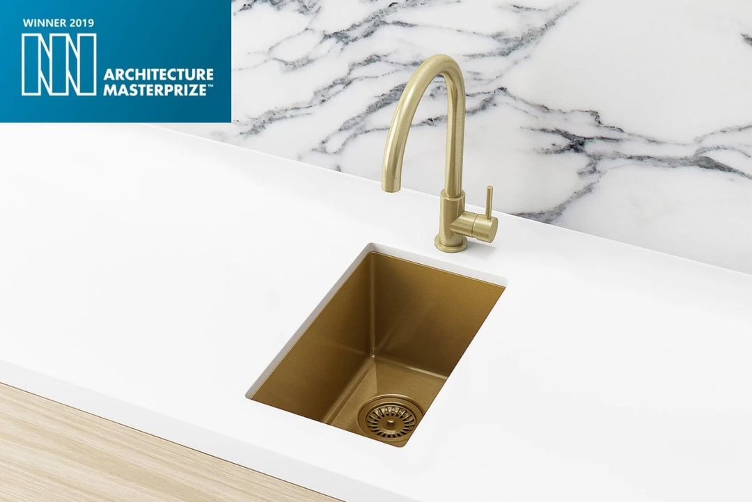 Lavello Bar Sink - Single Bowl 382 x 272 - Brushed Bronze Gold