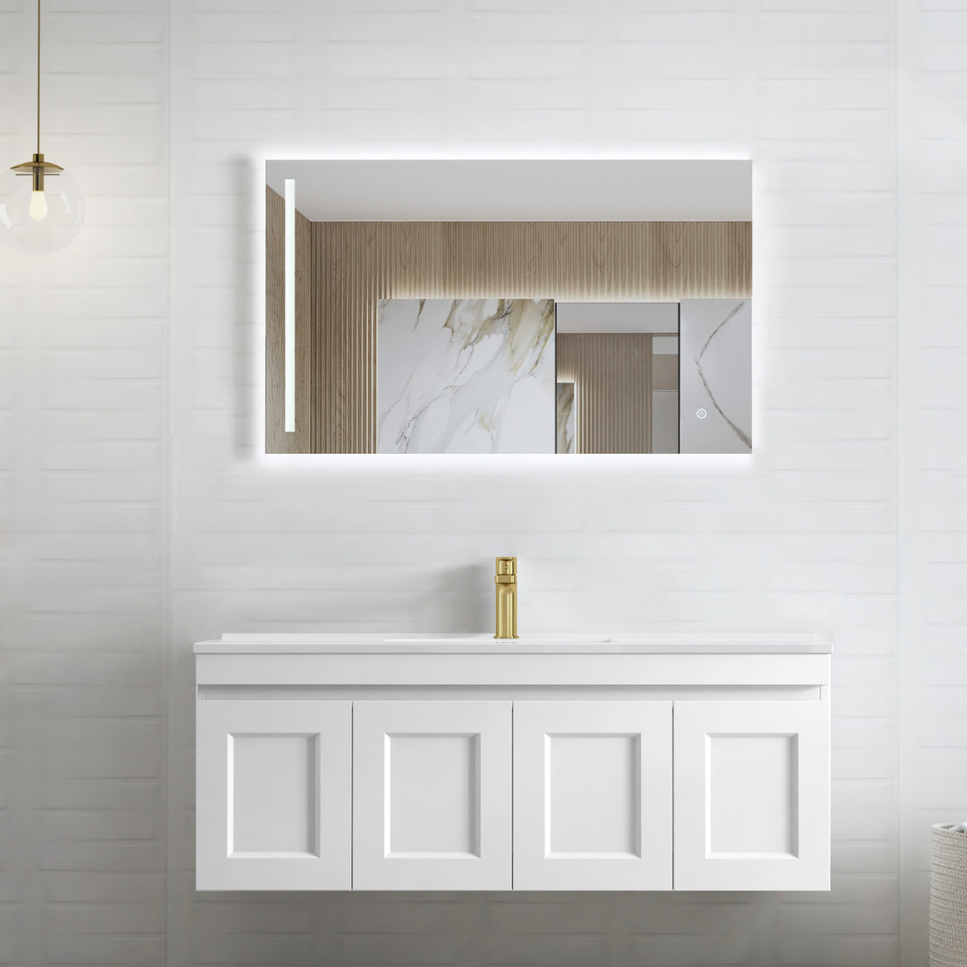 Hampton Mark II 1200mm Satin White Wall Hung Cabinet Only