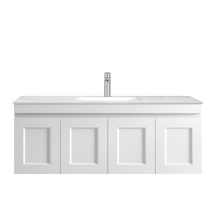 Hampton Mark II 1200mm Satin White Wall Hung Cabinet Only