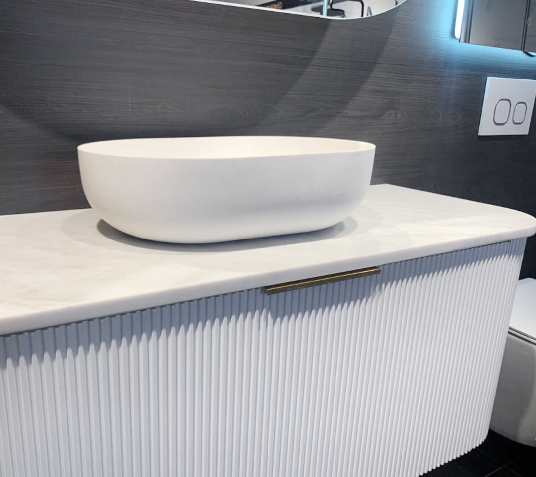 Portofino Solid Surface 500x345x140 Matte White Basin NF