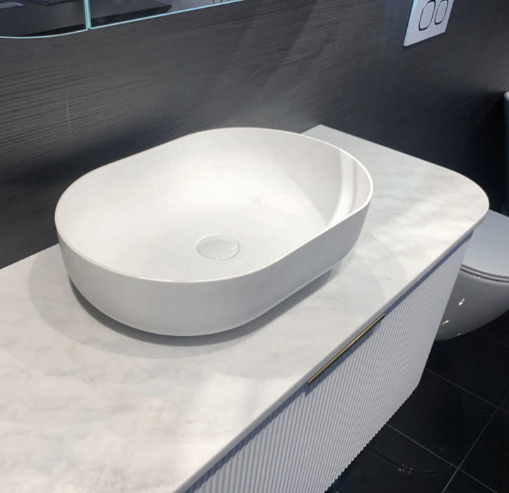 Portofino Solid Surface 500x345x140 Matte White Basin NF