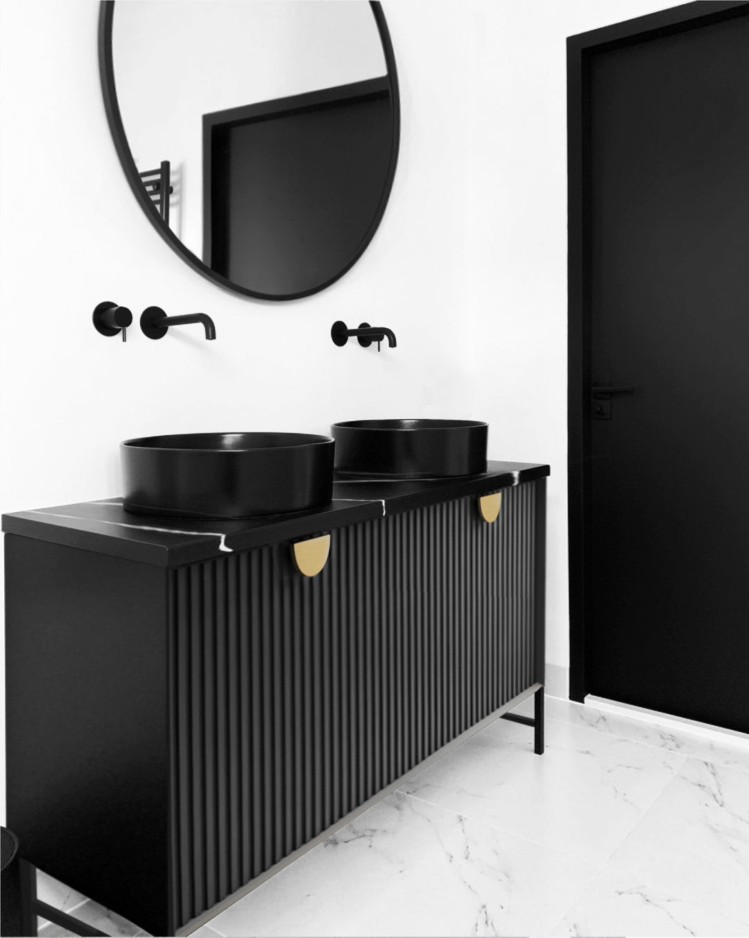 Marlo 1500mm Matte Black Wall Hung Cabinet Only