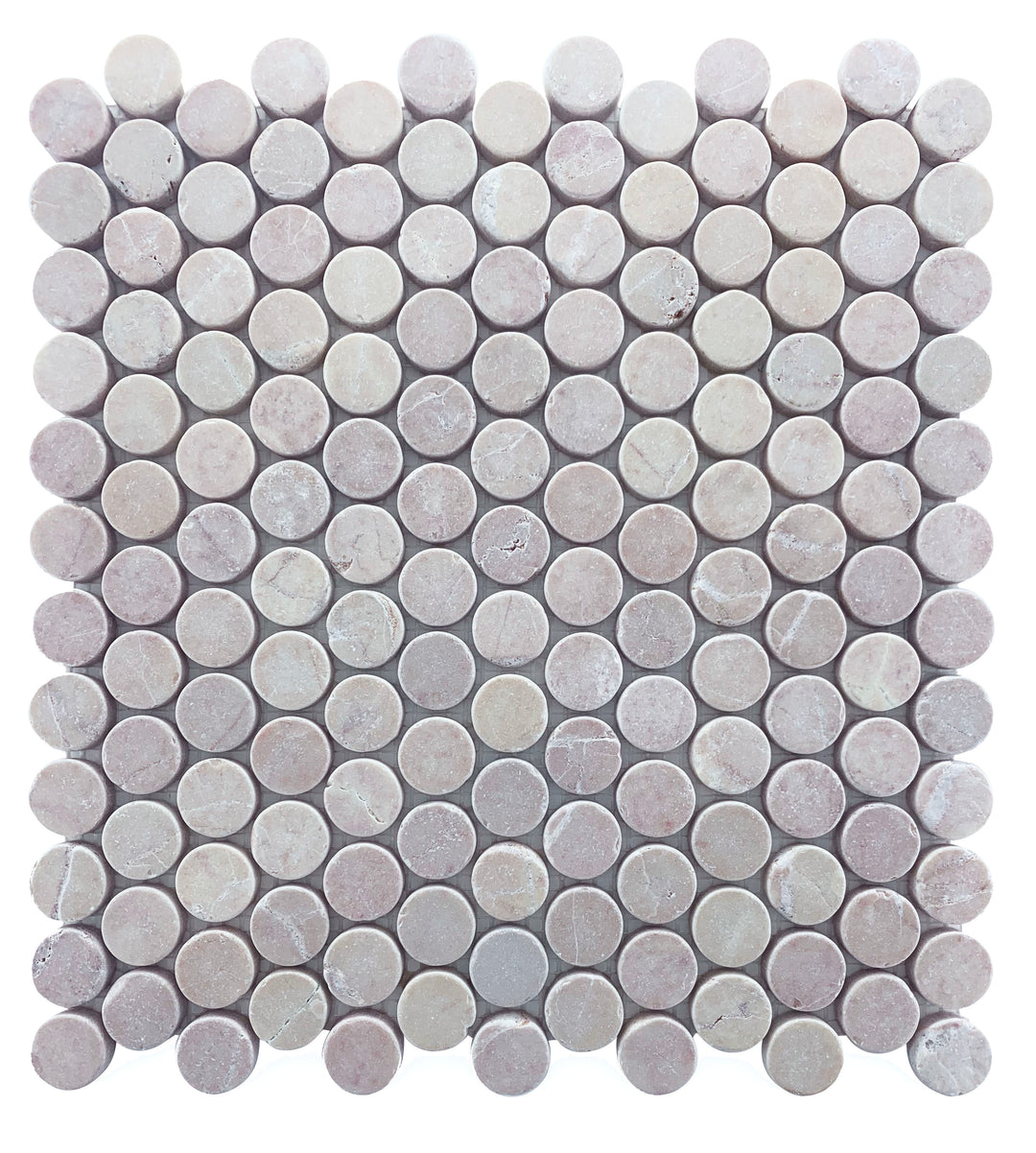 ROSSO PENNY ROUND TUMBLED CHIP SIZE 23MM SHEET SIZE 305X287X7MM - ROSSO PENNY TUMBLED 23 -03