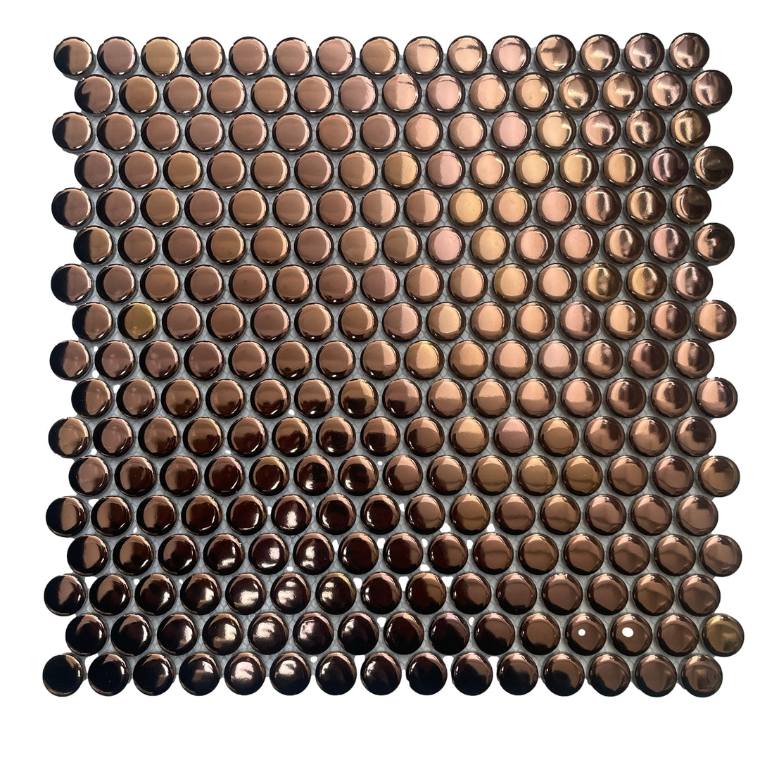 ROSEGOLD PENNY ROUND MOSAIC 19MM SHEET SIZE :310X315MM - ROSEGOLD PENNY ROUND 19MM -01