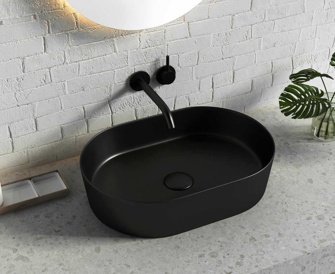 Quay Oval 500x340x120 Matte Black Basin