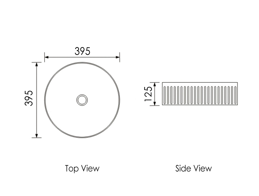 Oxford Round 395x395x120 Matte White Basin