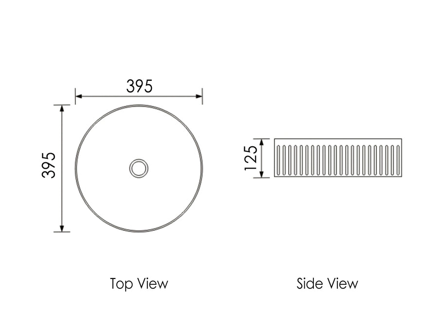 Oxford Round 395x395x120 Matte White Basin