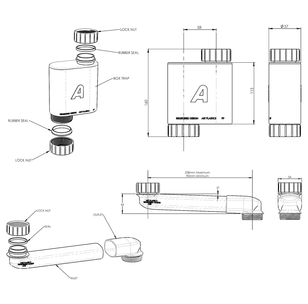 Box Trap & Space Saver Kit 40mm