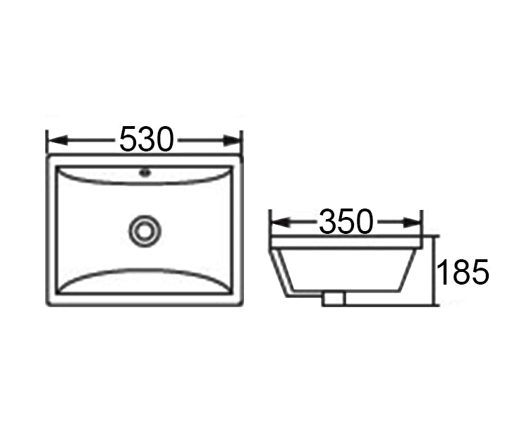 Undermount Square 530x340x170 Basin