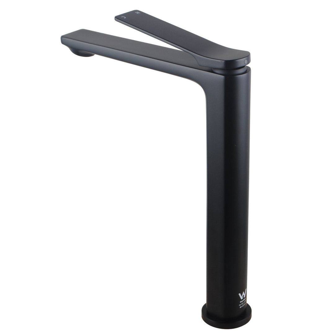 RUSHY Black Tall Basin Mixer