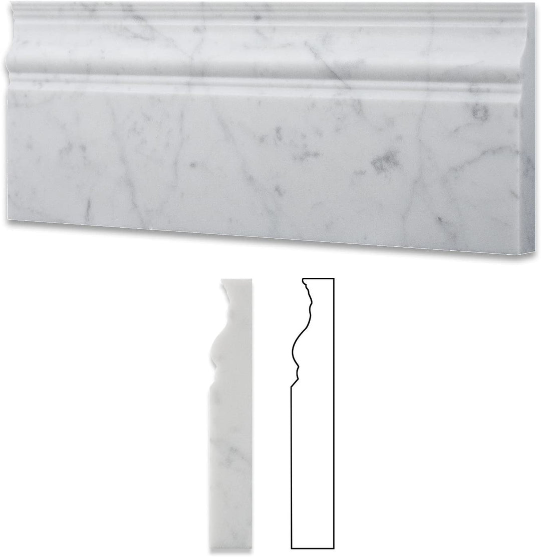 CARRARA SKIRTING HONED 120 SIZE 120X18X305MM - CARRARA SKIRTING HONED 120 -05