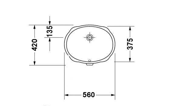 Undermount Oval 570x420x200 Basin