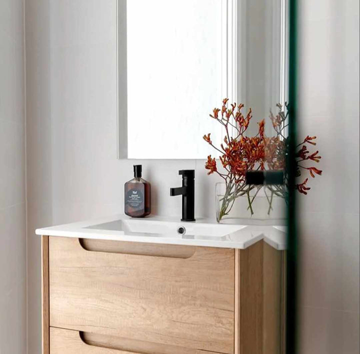 BLACK OAK BYRON 750MM WALL HUNG VANITY BY750BST-60CA-12TH