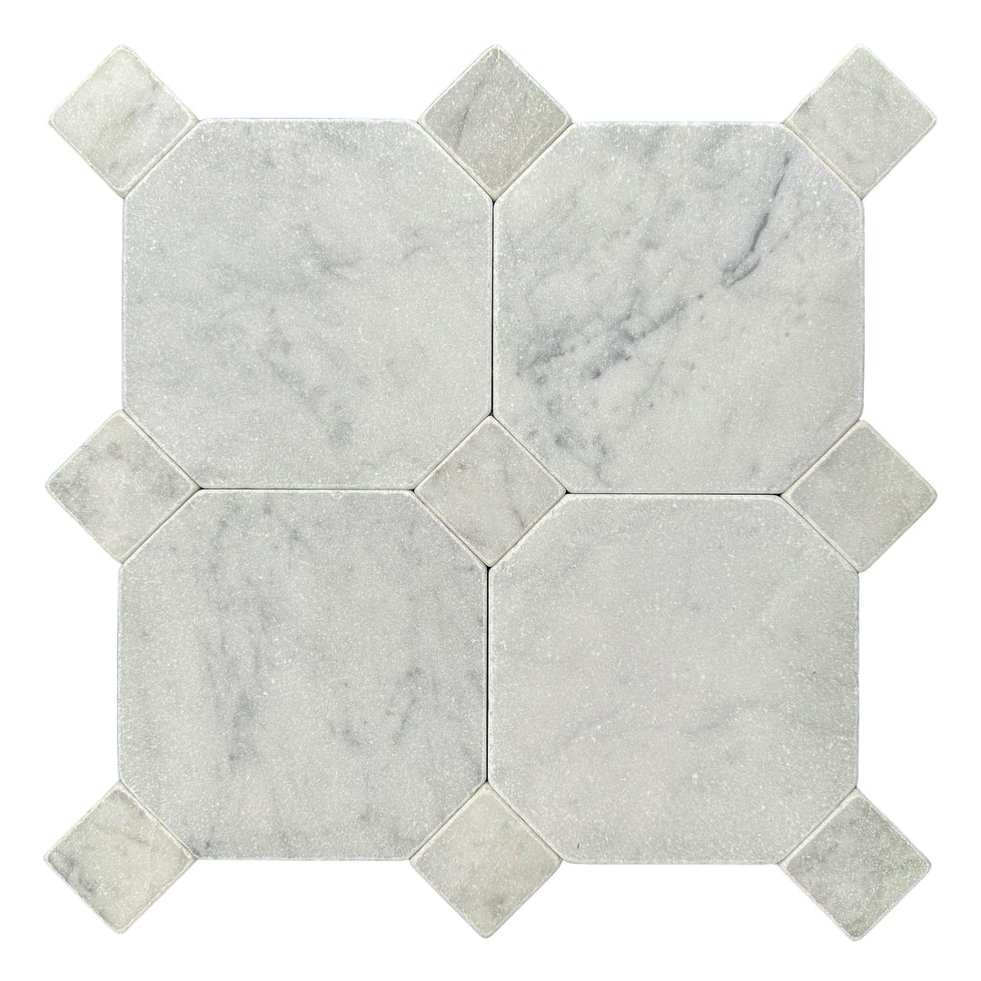 CARRARA SQUARE 45 TUMBLED CHIP SIZE 45X45X10MM - CARRARA SQUARE 45 TUMBLED