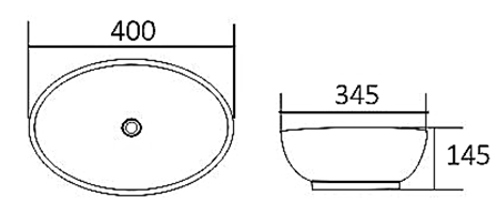 Artis Oval 400x345x145 Basin