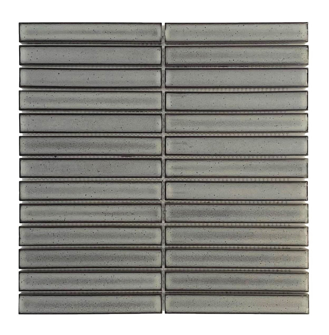 CONCAVE GREY STACK GLOSS XCST269 CHIP SIZE 20X145X8MM SHEET SIZE 299X296 - CONCAVE GREY STACK -10