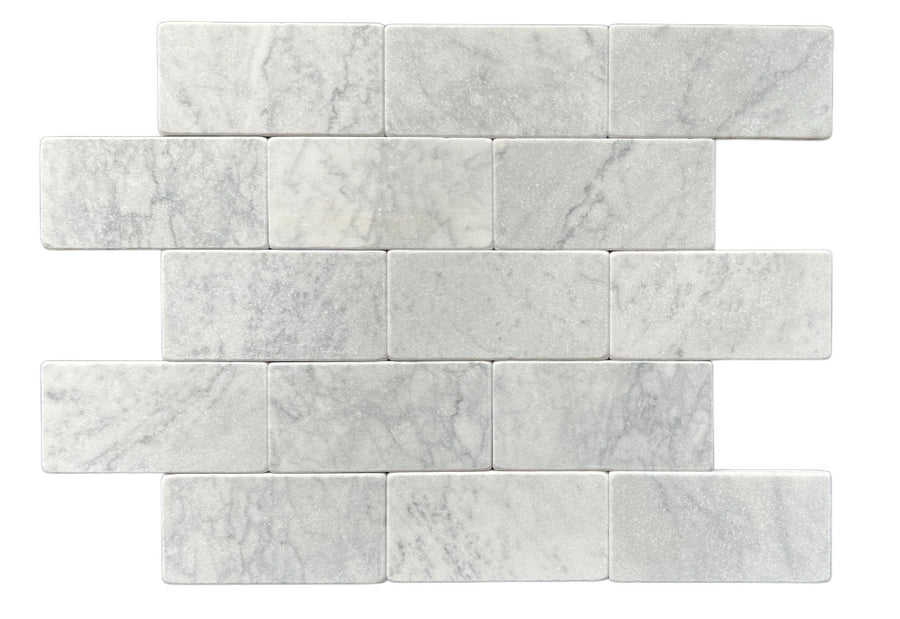 SUBWAY CARRARA TUMBLED 150X75X10MM - SUBWAY CARRARA TUMBLED 150X75 -01