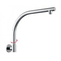 Round Chrome Swivel Wall Mounted Shower Arm