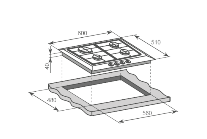 Stainless Steel Gas Cooktop