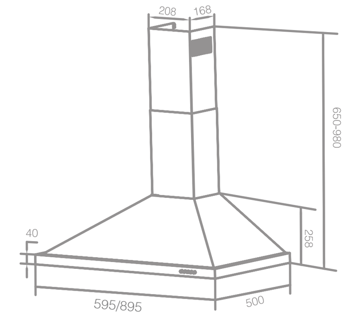 Stainless Steel Canopy Range-hood Single Motor