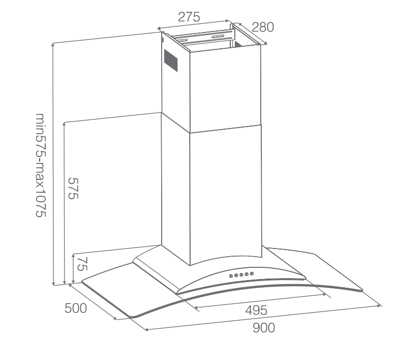 Stainless Steel Canopy Range-Hood