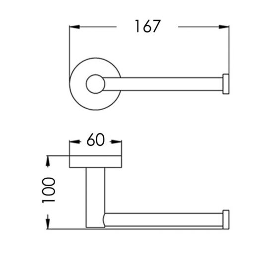 LUCID PIN Series Brushed Nickel Toilet Paper Roll Holder