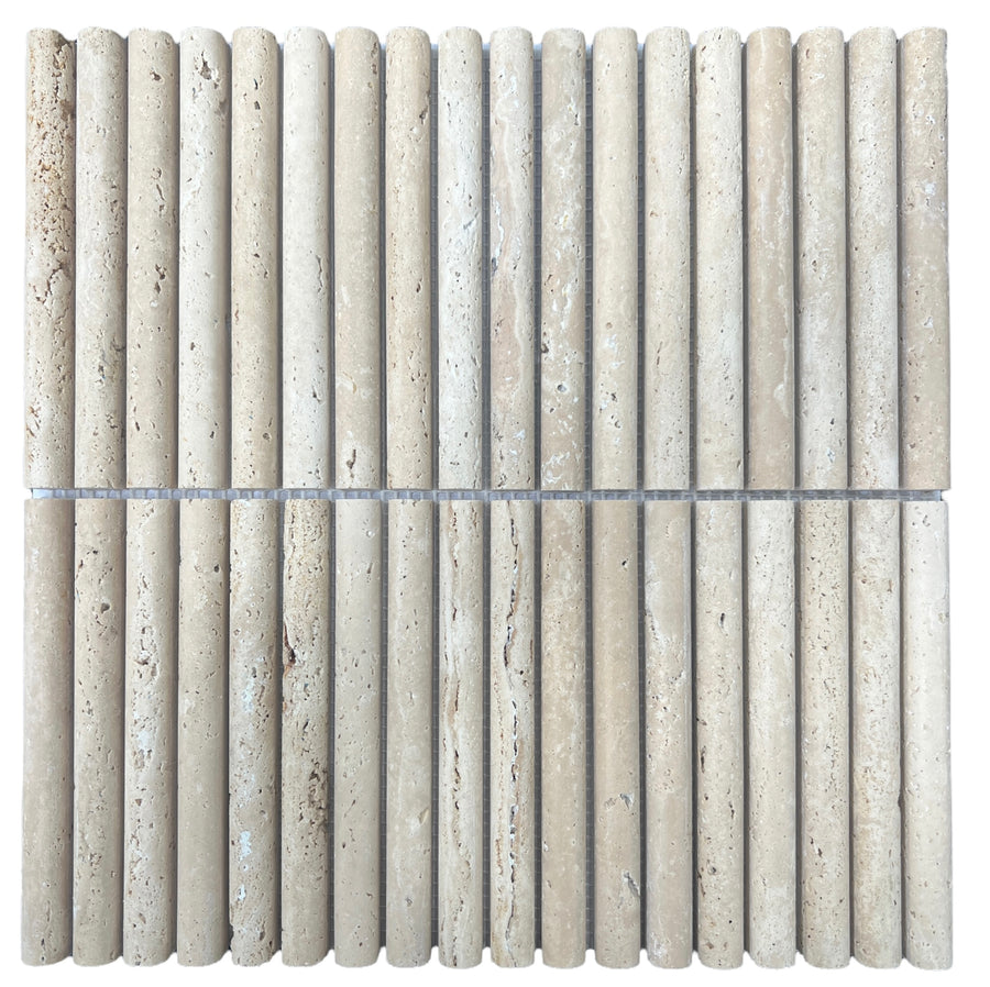 MINI BAMBOO ROME TRAVERTINE HONED SHEET SIZE 305X305X15 - MINI BAMBOO ROME -14