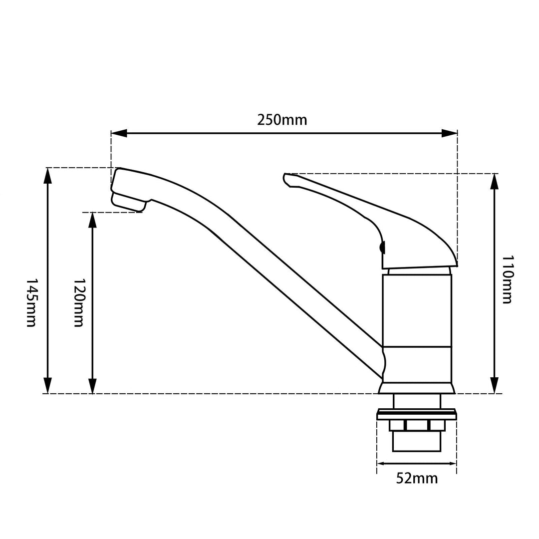 Chrome Standard Kitchen Mixer Tap