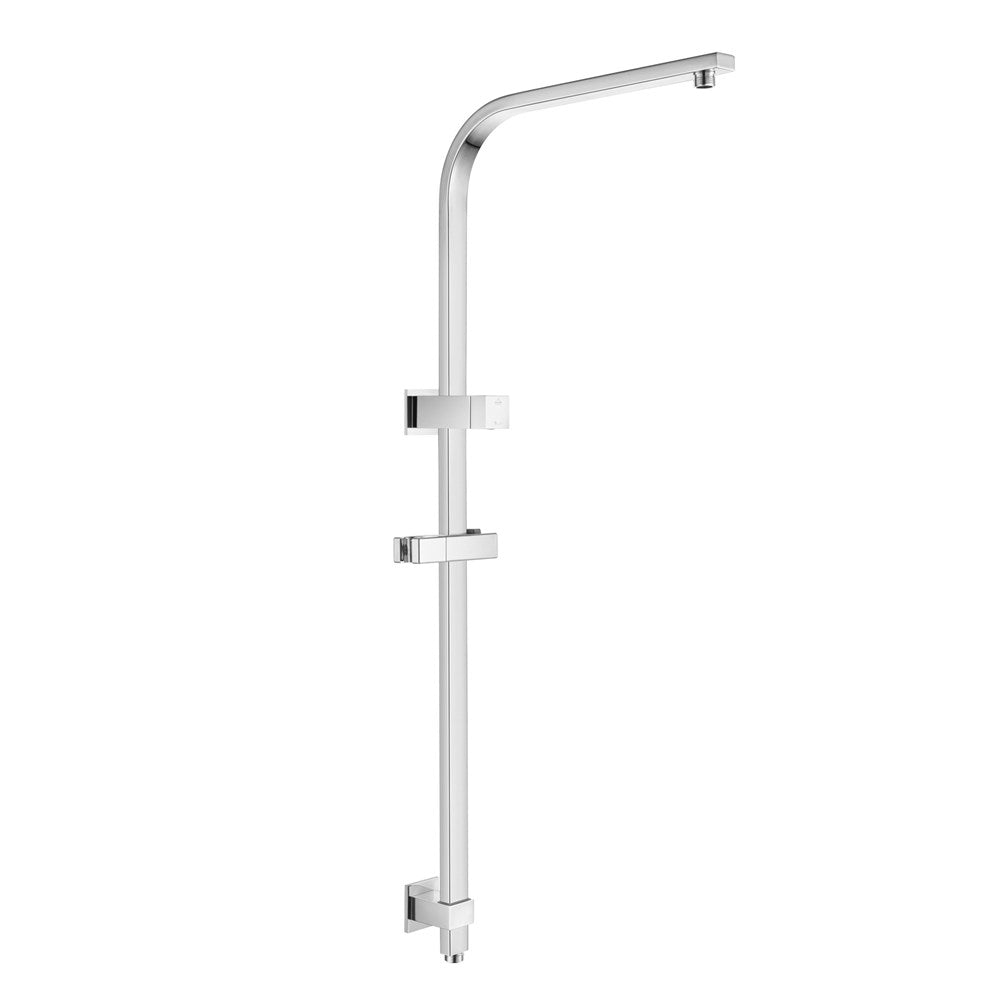 Chrome Square Shower Station without Shower Head and Handheld Shower