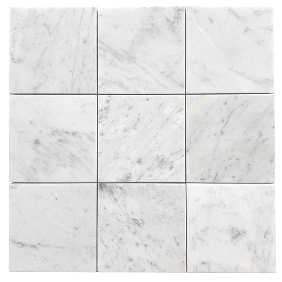 CARRARA SQUARE 100 HONED CHIP SIZE 100X100X10MM - CARRARA SQUARE 100 HONED -01